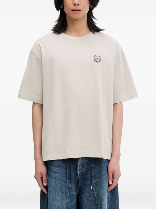Bold Fox appliqué T-shirt - Neutrals