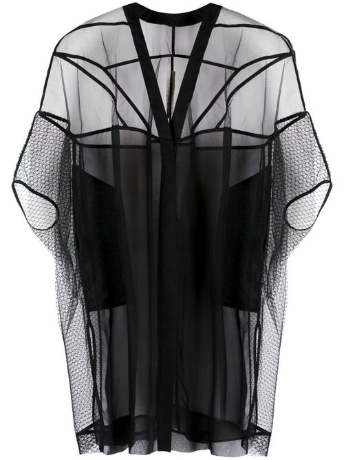 Edfu Tecuatl sheer silk jacket - Black