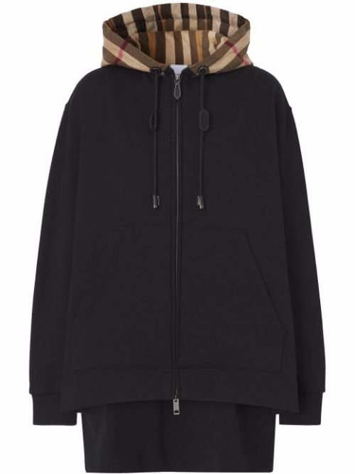 Check-hood hoodie