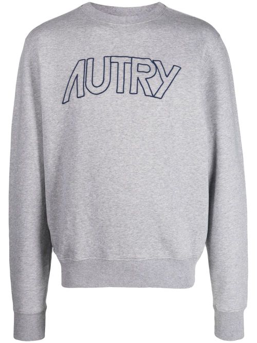 Logo-print cotton sweatshirt - Grey