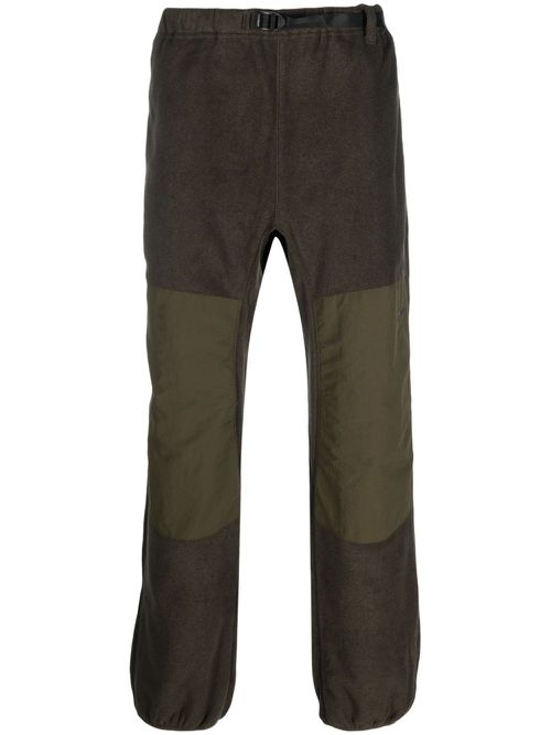Polartec panelled fleece track pants - Green