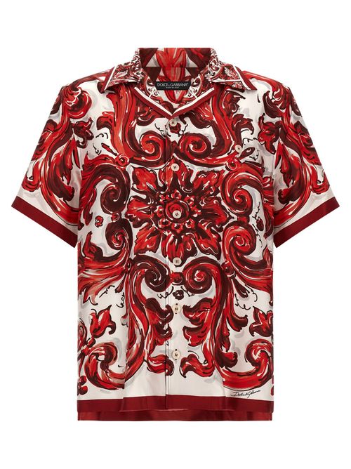 Red Majolica Print Shirt