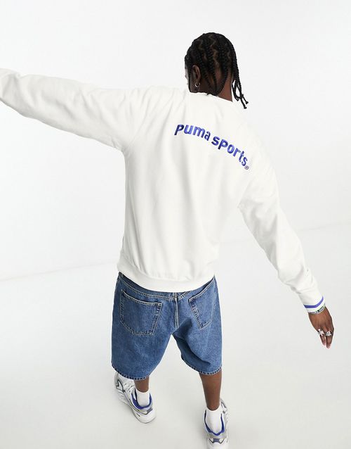Team left chest logo sweatshirt in white