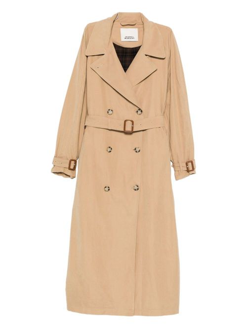 Elea belted double-breasted trench coat - Neutrals