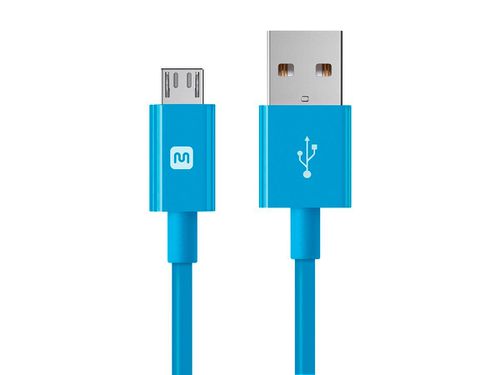 Select Series USB-A to Micro B Cable, 2.4A, 22/30AWG, Blue, 3ft