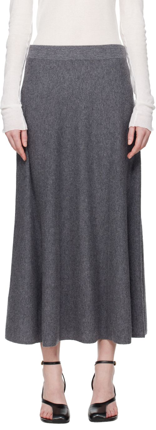 Gray Torie Midi Skirt