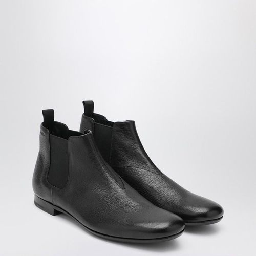 Prada Black Leather Chelsea Boot