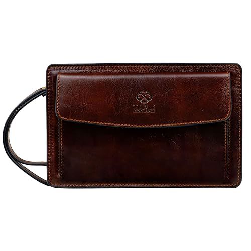 Time Resistance Leather Clutch for Men