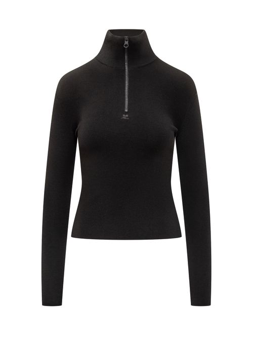 High Neck Merino Wool Sweater