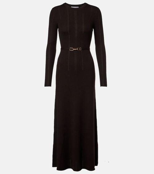 Imagene rib-knitted wool midi dress