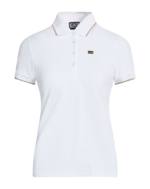 Woman Polo shirt White Size XXL Cotton, Elastane