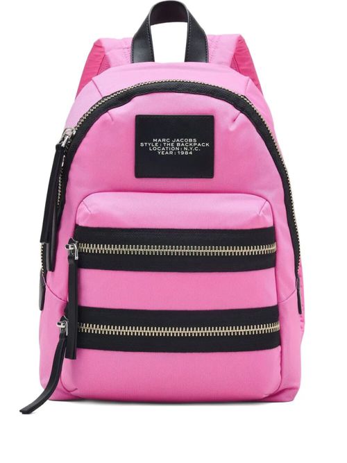 Pink The Biker Nylon Medium Backpack