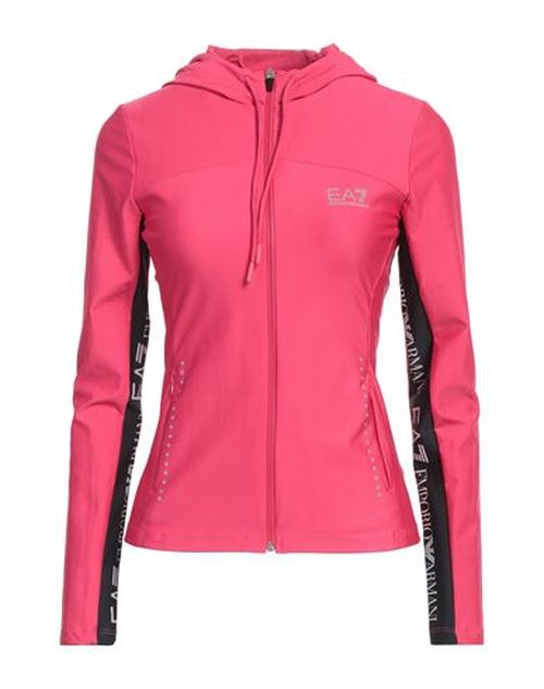 Woman Sweatshirt Magenta Size L Polyester, Elastane