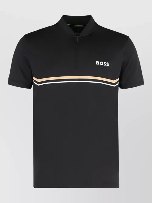 Boss - slim fit polo shirt stripe detai