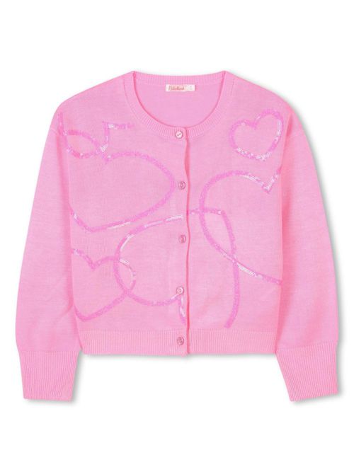 Sequin-embellished cardigan - Pink
