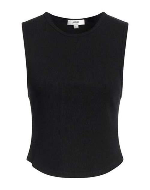 Agolde Woman Tank top Black Size XS Organic cotton, Lyocell, Elastane