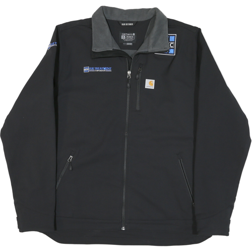 CARHARTT Mens Black&Grey Outdoor Jacket XL Polyester Blend Zip Workwear Pocket