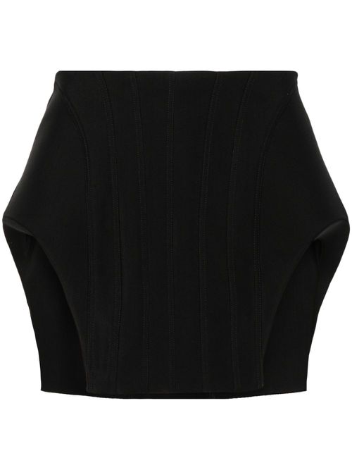 Corset-inspired mini skirt - Black