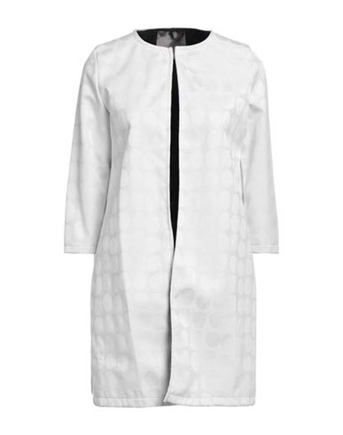 Woman Overcoat & Trench Coat White Size M Viscose, Polyester, Acrylic