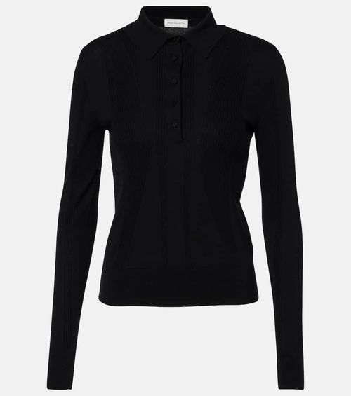 Cotton polo sweater