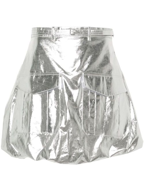 A-line metallic mini skirt - Silver