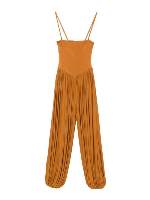 Elegant mustard-coloured jumpsuit