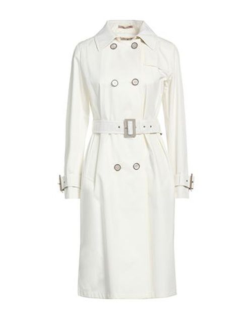 Rain Collection Woman Overcoat & Trench Coat White Size 10 Cotton, Polyester