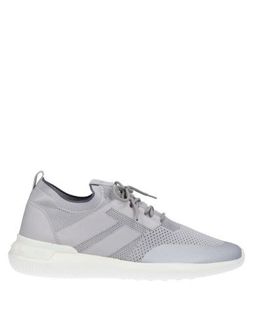 Tod's No_code Man Sneakers Grey Size 10 Soft Leather, Textile fibers