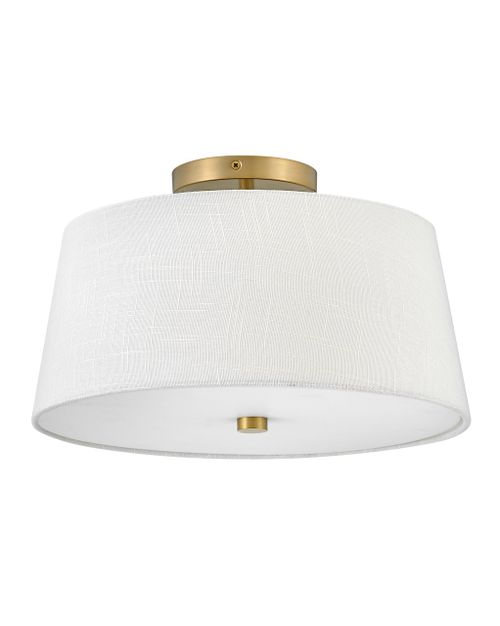 Lacquered Brass LED Flush Mount from the Beale Collection