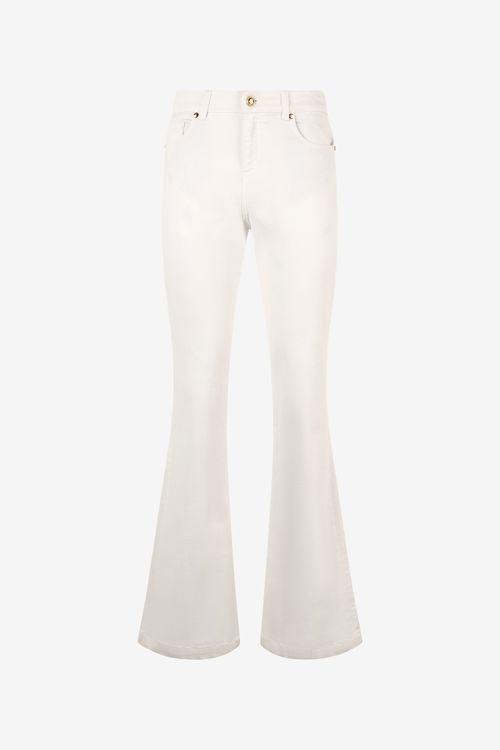 Flared Stretch Cotton Pants