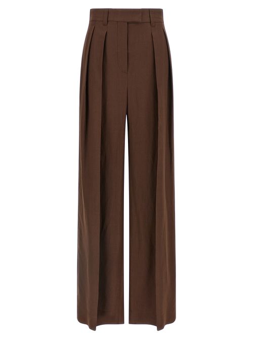 Linen Trousers Pants Brown