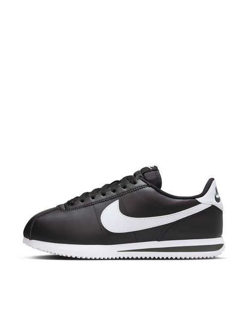 Cortez leather sneakers in black