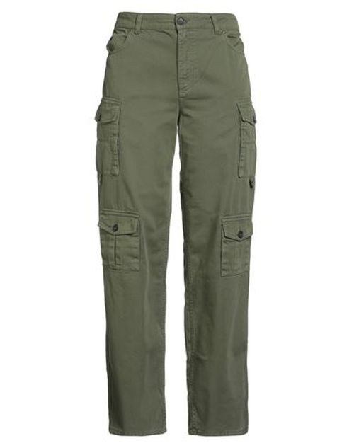 Denim Woman Pants Military green Size 10 Cotton