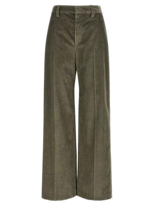 Corduroy Flared Trousers — Green