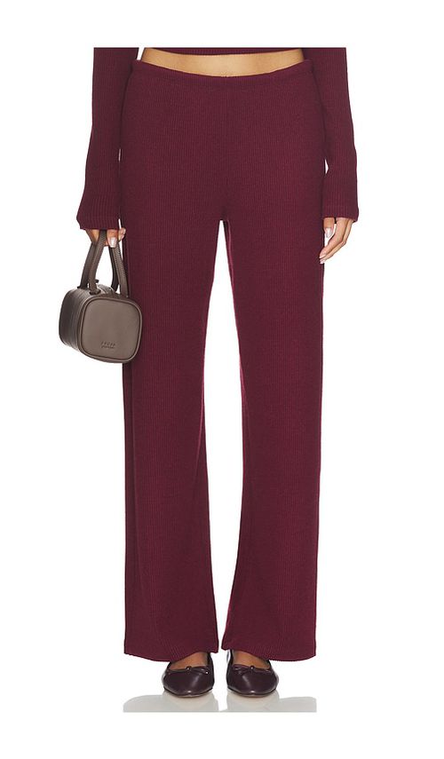 & Reckless Emmy Trousers in Burgundy. - XS also in S, M