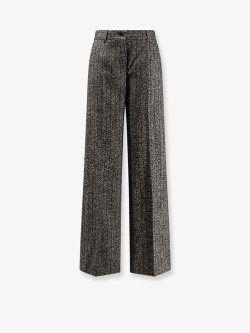 Wool Blend Trousers — Gray