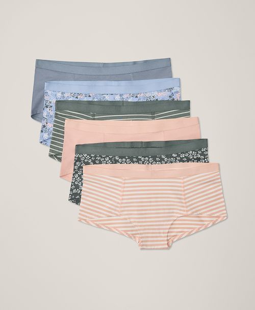 Women's Dotted Daisies Everyday Boy Short 6-Pack