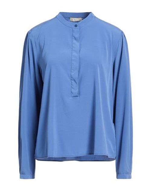 Woman Top Light blue Size 2 Silk, Elastane