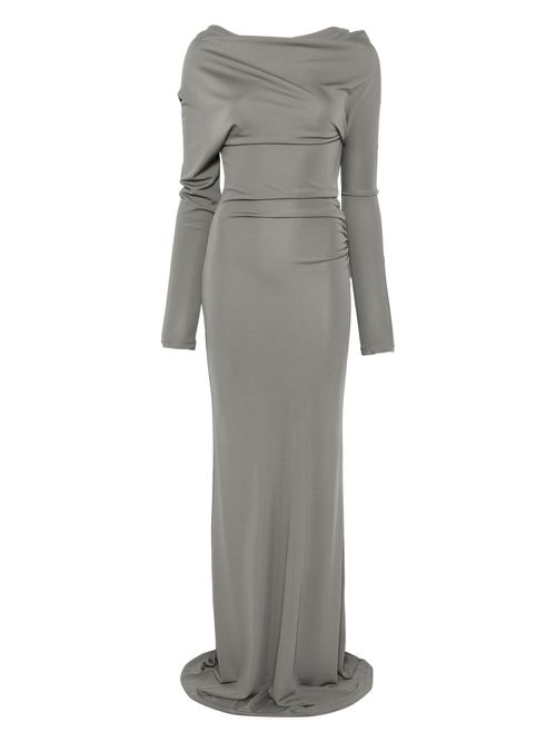Aya Muse one-shoulder draped maxi dress - Grey
