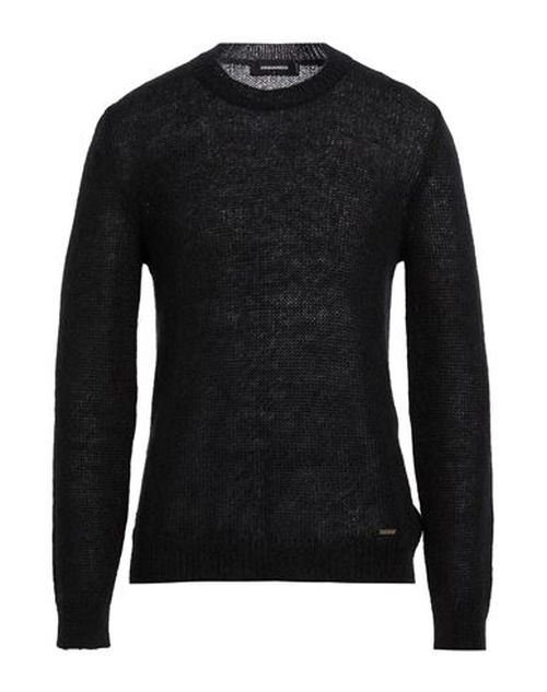 Man Sweater Black Size M Mohair wool, Polyamide, Wool