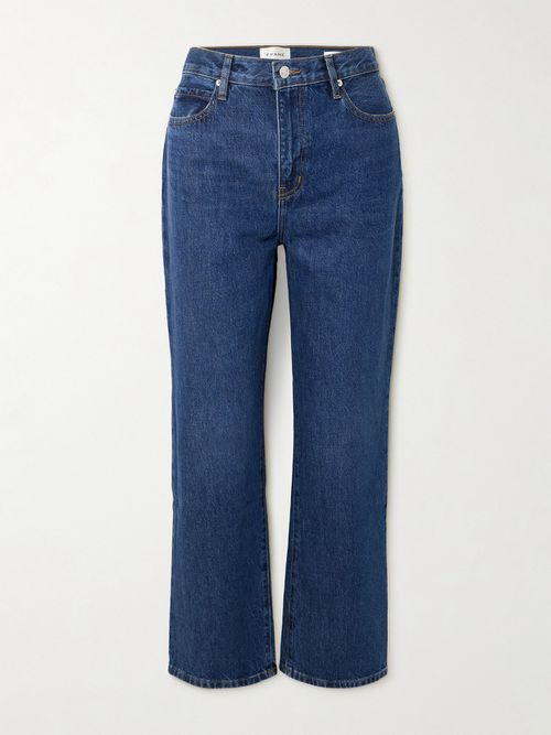 + Net Sustain Le Jane Ankle Cropped High-rise Straight-leg Organic Jeans - Blue
