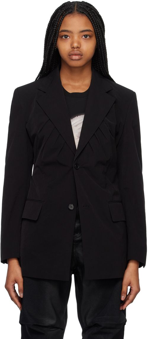 Black taffeta blazer
