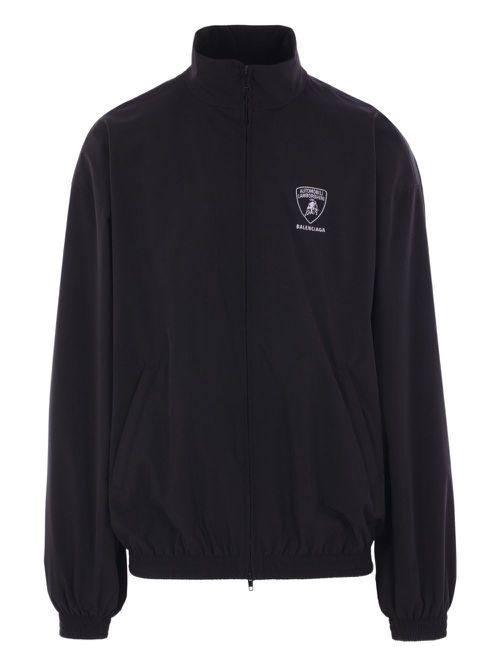 Automobili Lamborghini logo-embroidered track jacket - Black