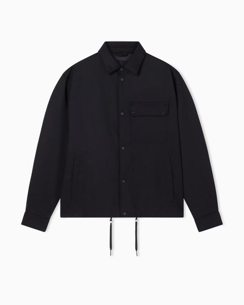 Blouson with drawstring at the bottom