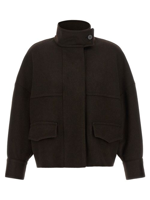 Loro Piana Wool Bomber Jacket — Black