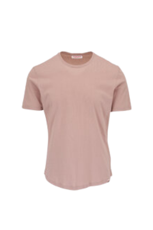 Cotton-Silk Blend T-Shirt — Beige