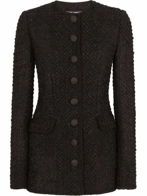 Long tweed jacket - Black
