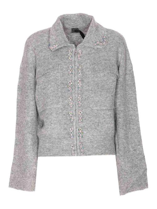Grey Dark Lady Knitted Jacket
