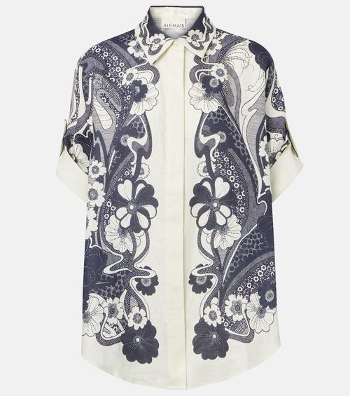 Alémais Mickey printed linen shirt