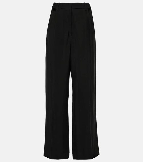 Cutout low-rise wide-leg pants